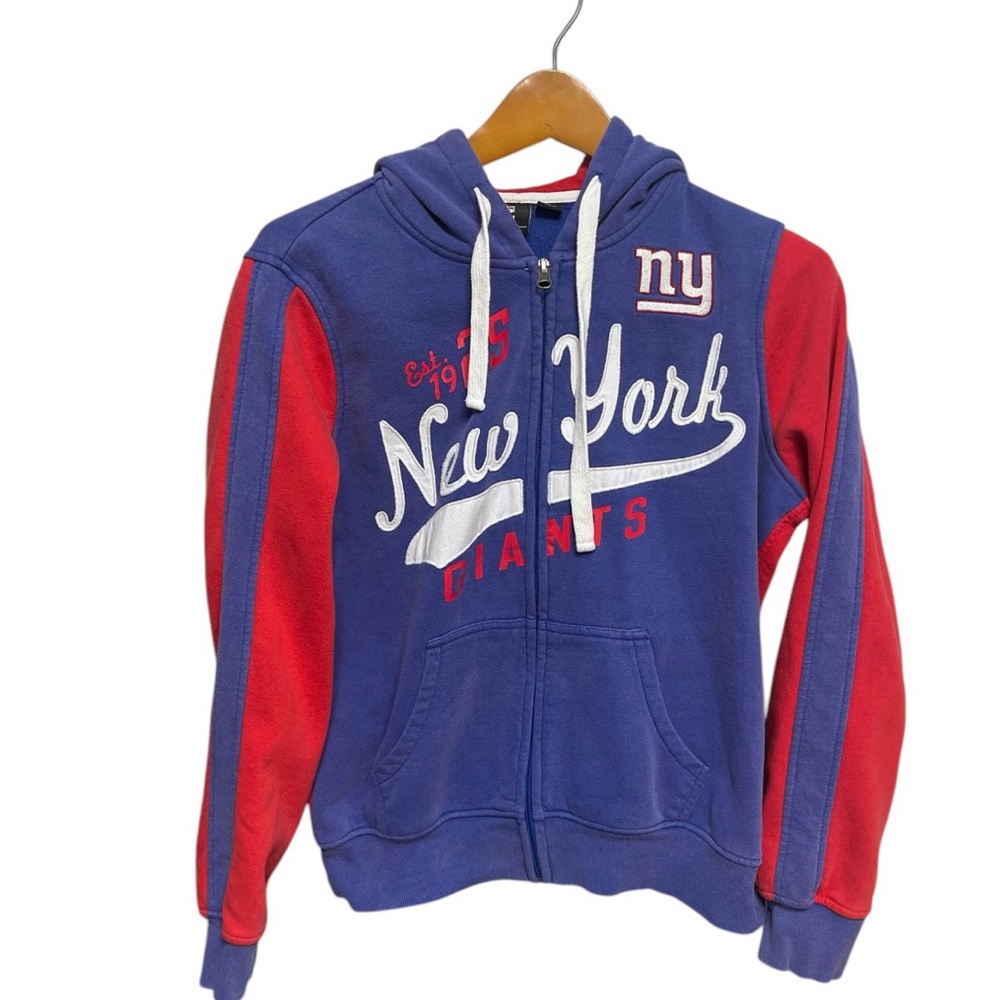 Women’s New York Giants NFL Apparel full zip hooded sweatshirt size L